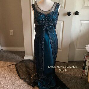 ✨ Gorgeous 1920s Style Titanic-Era Beaded Evening Gown - Size 6 ✨